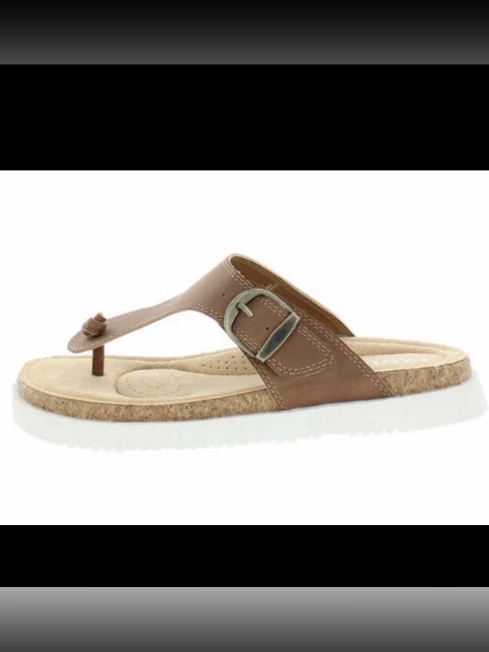 Izod Women's Memory Foam Footbed Thong Strap Sandals Size 10